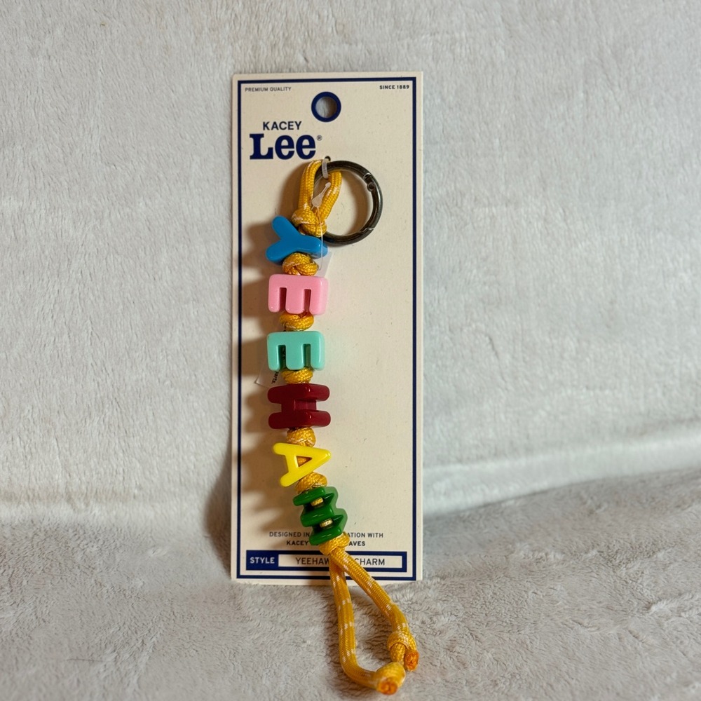Kacey Musgraves Lee Walmart Womens Cowboy YEEHAW Block Letter Bag Keychain Charm